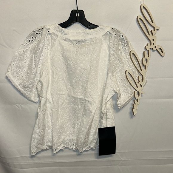 White Eyelet Fontalina Blouse - Picture 8 of 11